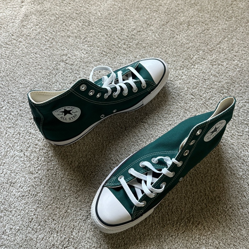 Converse Forest Green All Star Sneakers - Picture 2 of 4